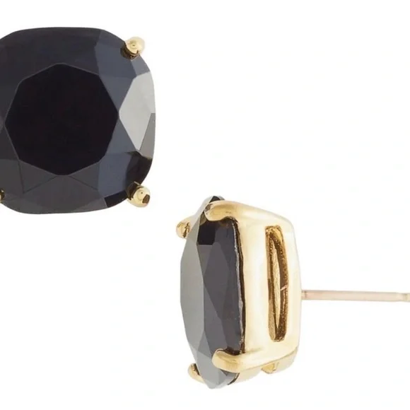 kate spade Black Faceted Cushion Stud Earrings with Gold-Tone Setting - Picture 7 of 10